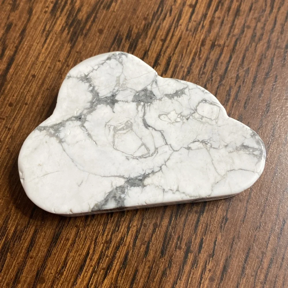 “5/$20” standable howlite crystal cloud carving